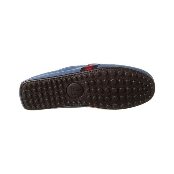Gucci Web Suede Driver, Blue